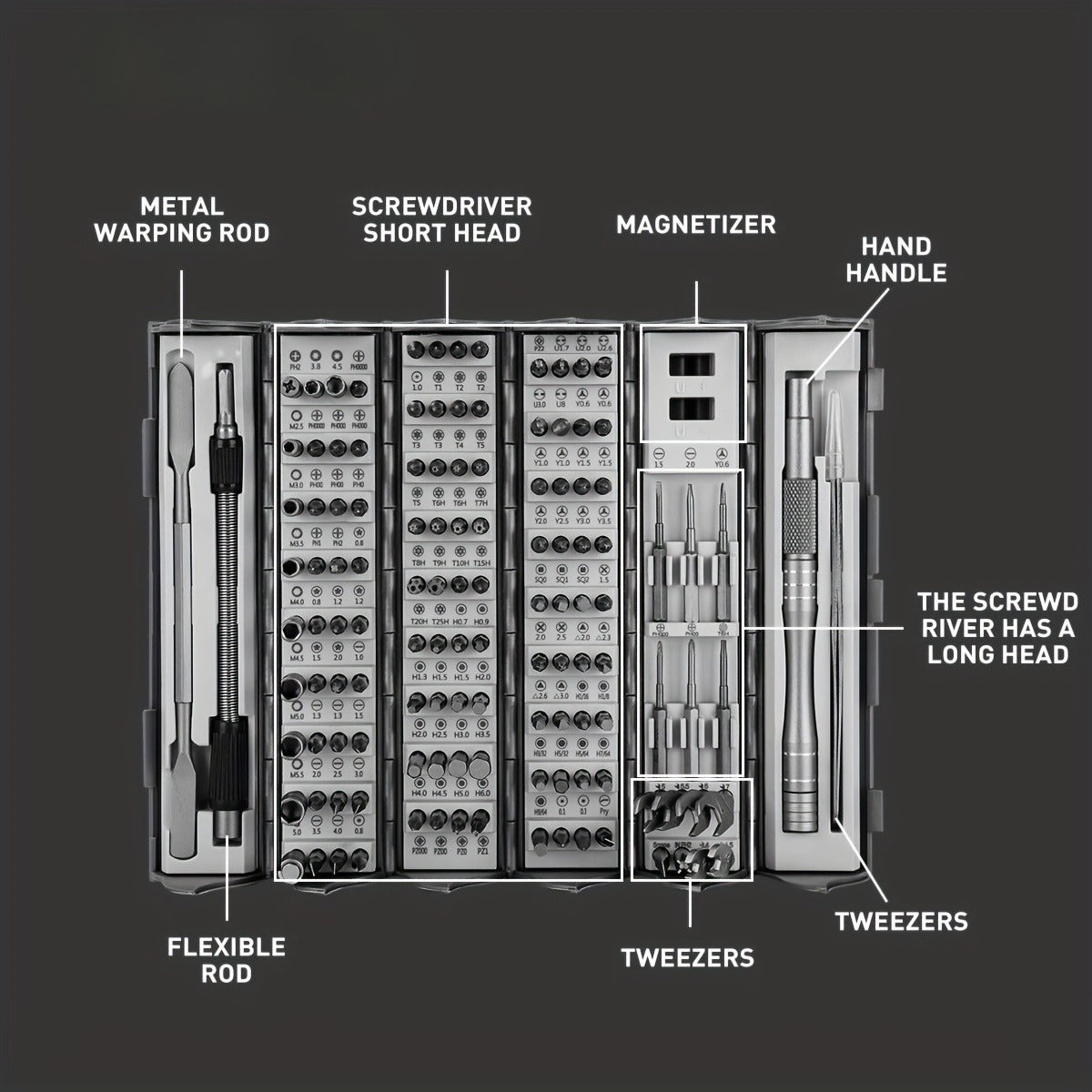 128-in-1 Precision Screwdriver Set with Magnetic Bits——Free Shipping