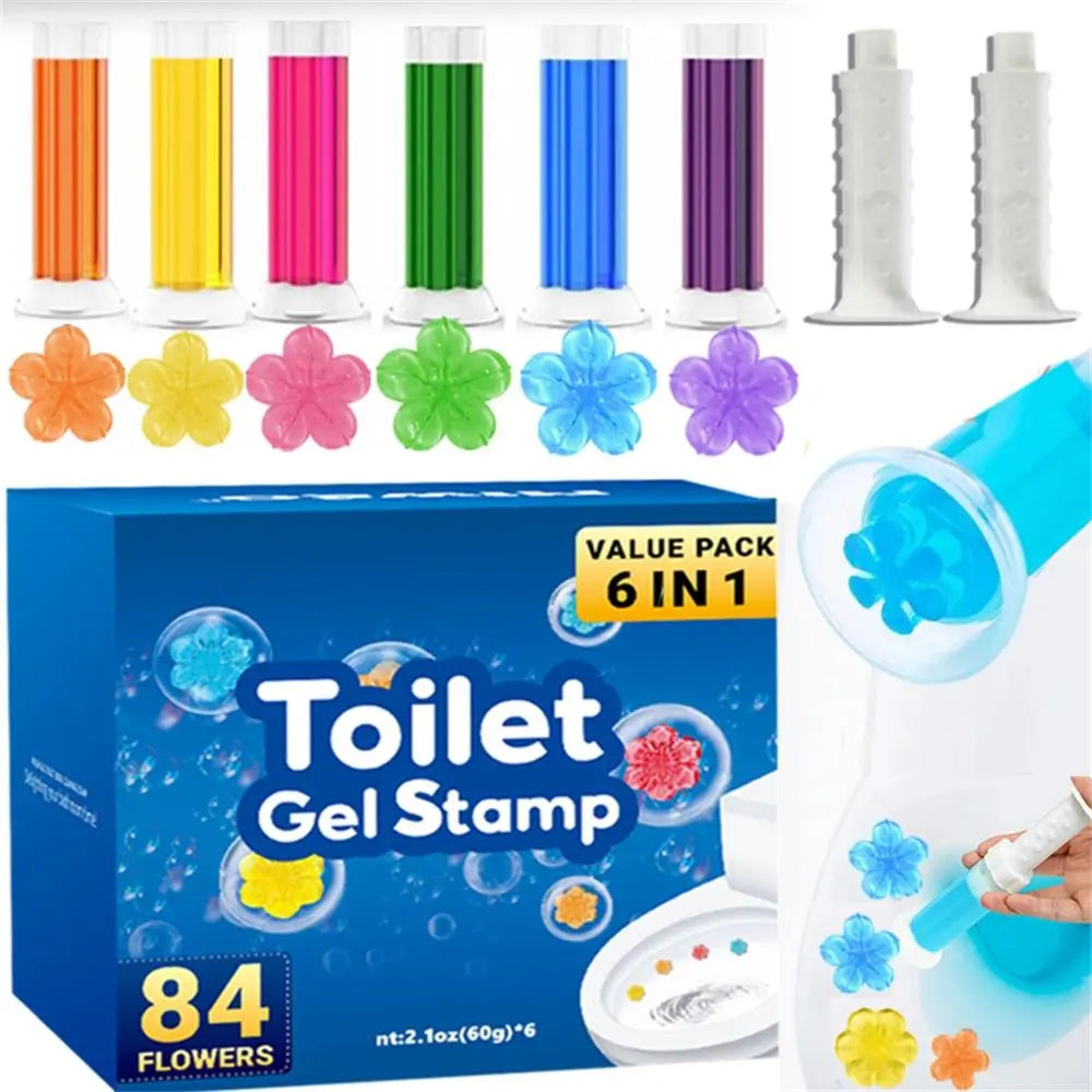Toilet Stamp, 6 Counts/box Toilet Cleaning Gel