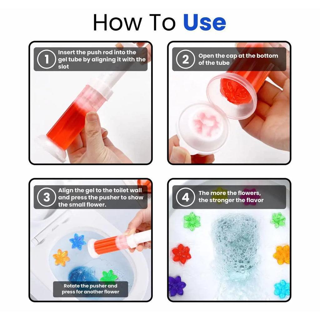 Toilet Stamp, 6 Counts/box Toilet Cleaning Gel