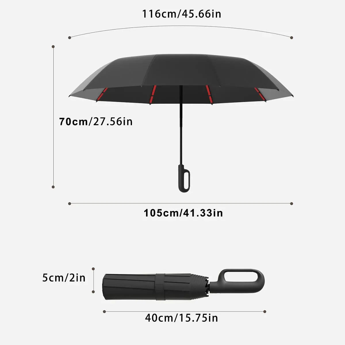 Portable All-Weather Umbrella – Shields from Sun, Rain & Wind——Free Shipping