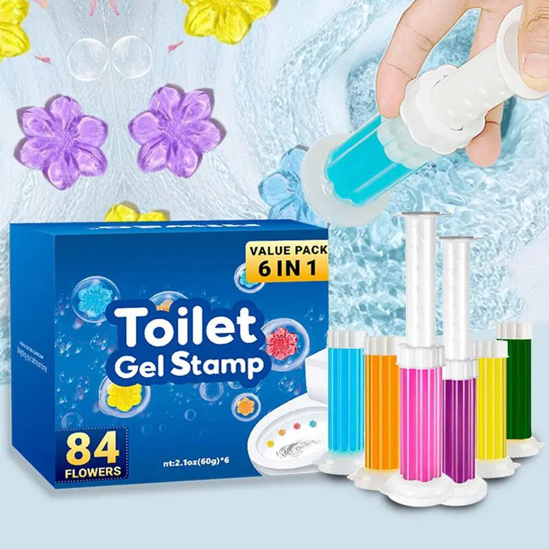 Toilet Stamp, 6 Counts/box Toilet Cleaning Gel