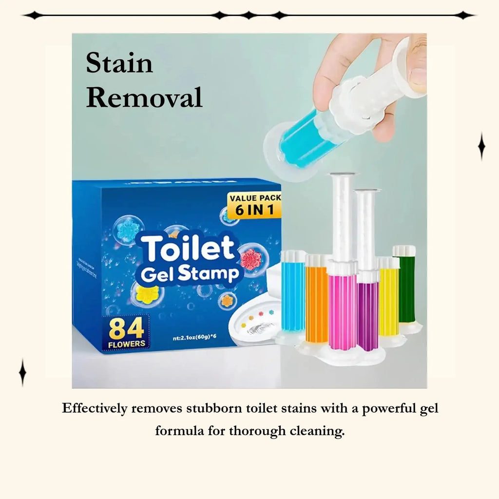 Toilet Stamp, 6 Counts/box Toilet Cleaning Gel