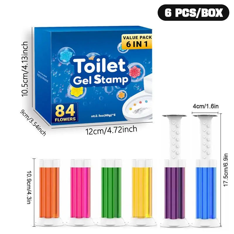 Toilet Stamp, 6 Counts/box Toilet Cleaning Gel