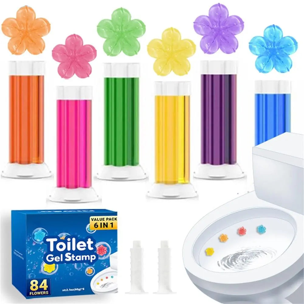 Toilet Stamp, 6 Counts/box Toilet Cleaning Gel
