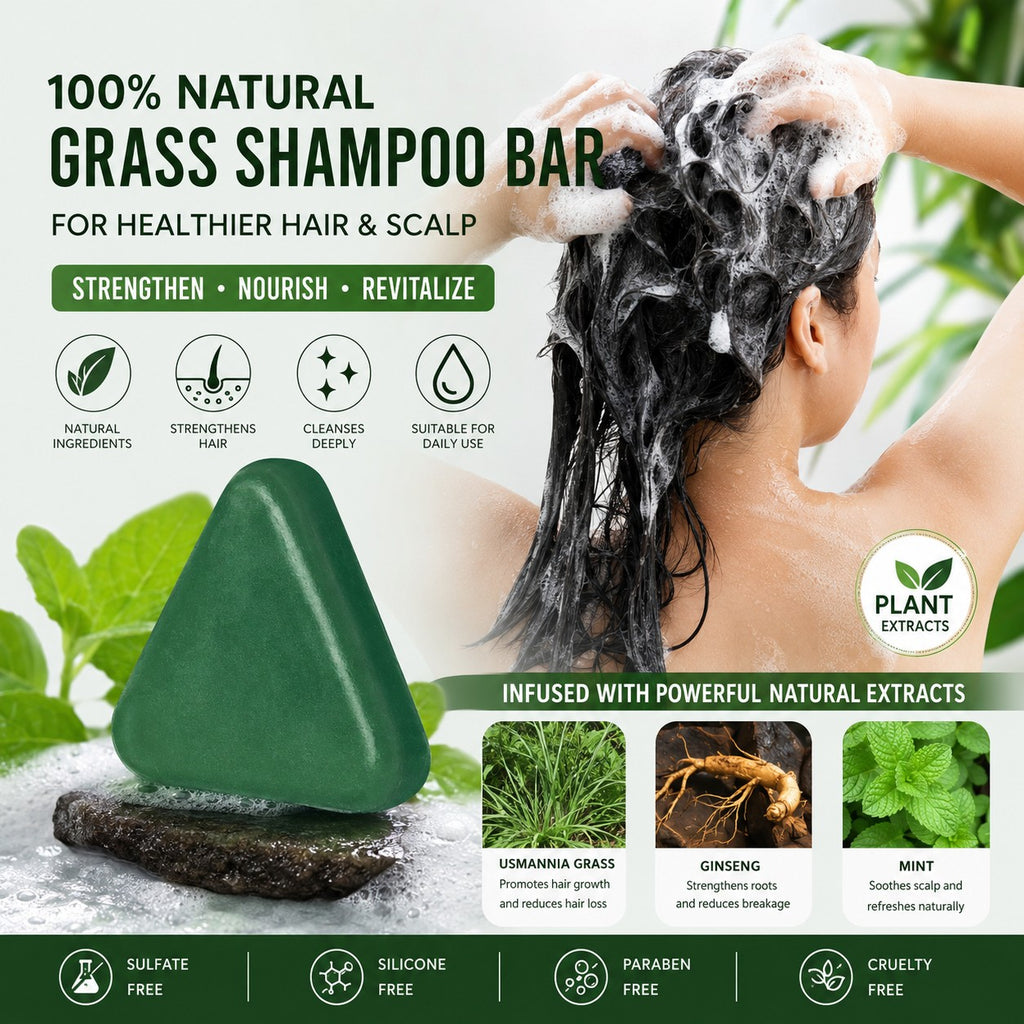 Natural Herbal Shampoo Soap — Deep Cleansing & Healthier-Looking Hair ——Free Shipping