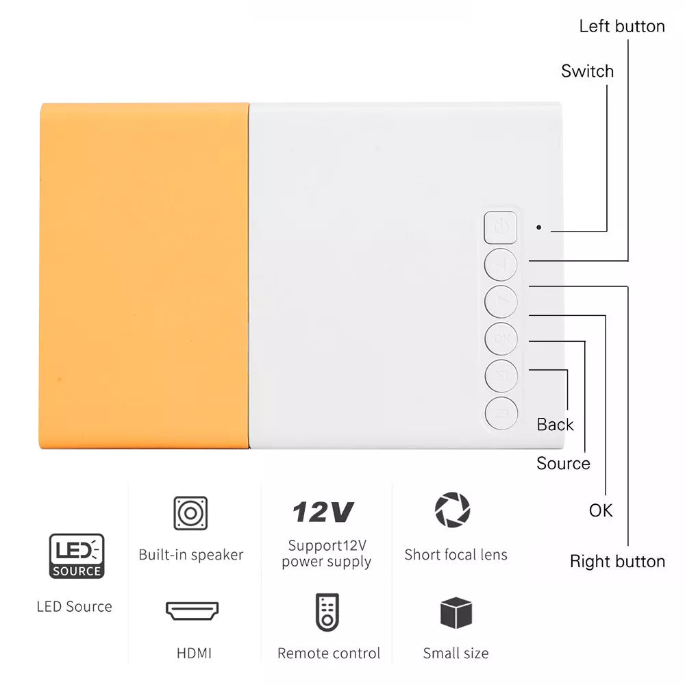 Portable Mini Projector — Big Screen Entertainment Anywhere——Free Shipping