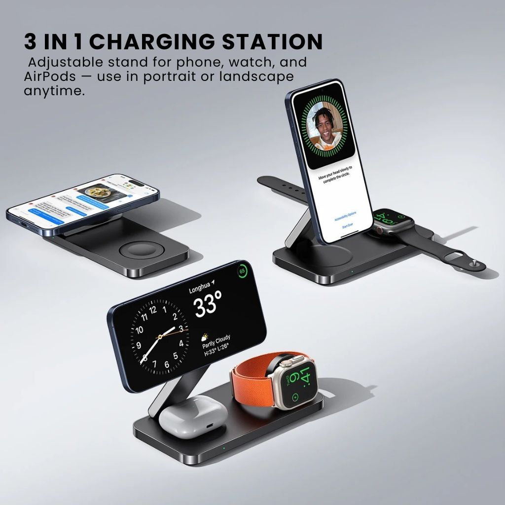 3-in-1 Magnetic Wireless Charging Station——Free Shipping