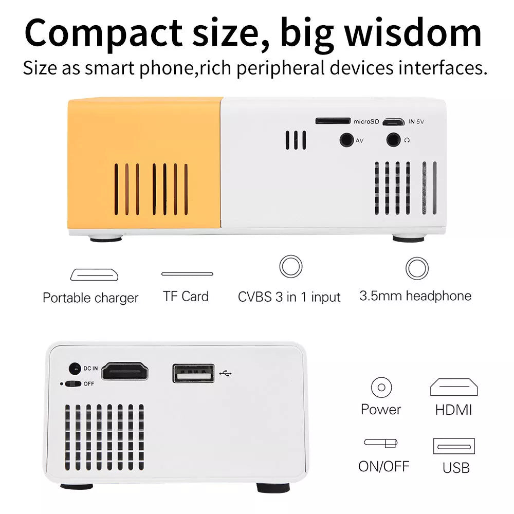 Portable Mini Projector — Big Screen Entertainment Anywhere——Free Shipping