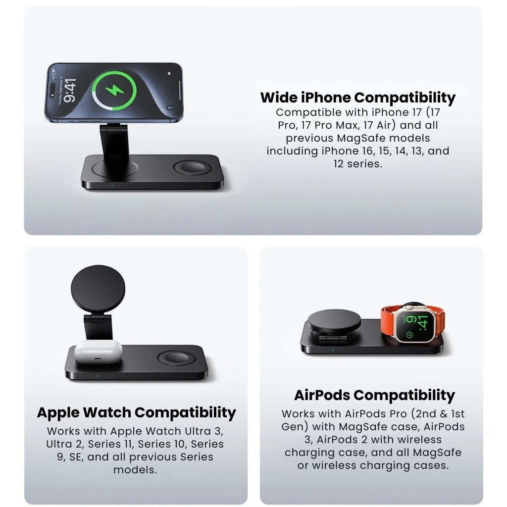 3-in-1 Magnetic Wireless Charging Station——Free Shipping