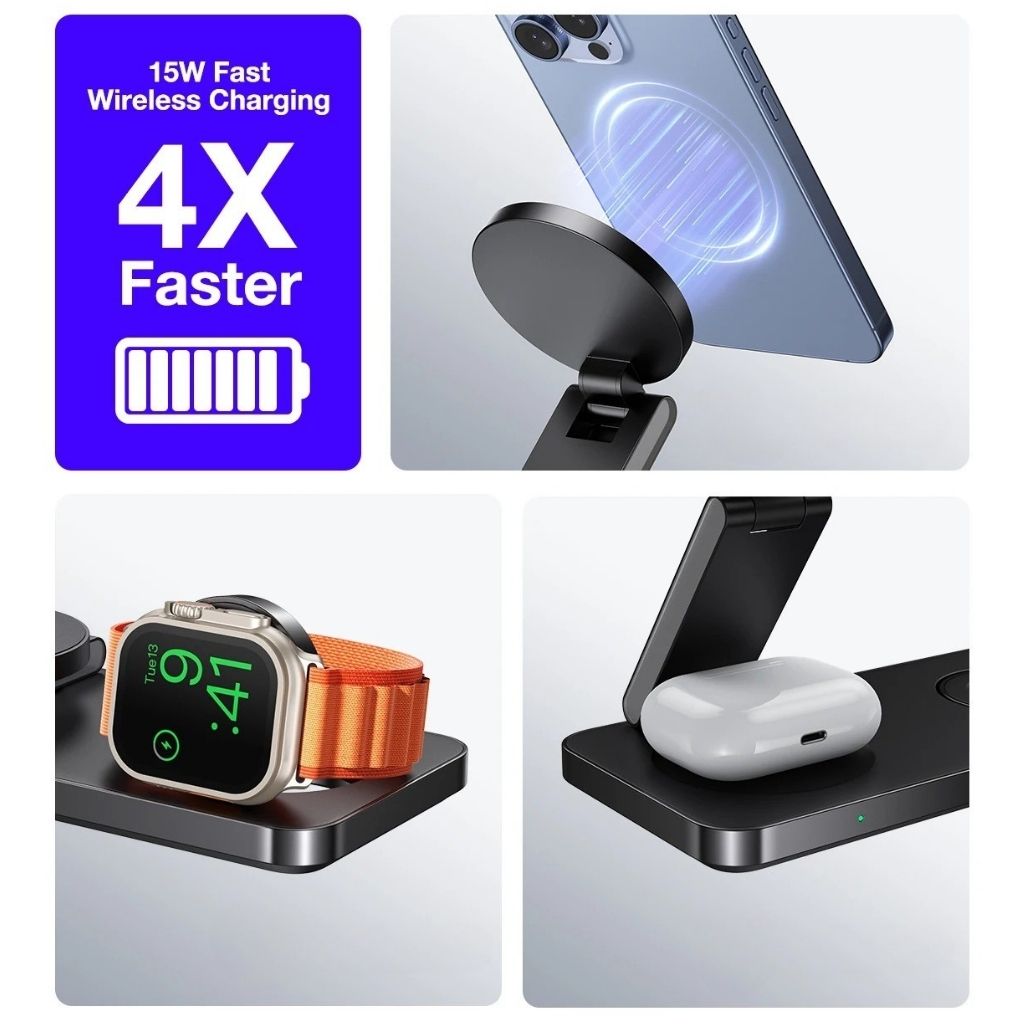 3-in-1 Magnetic Wireless Charging Station——Free Shipping
