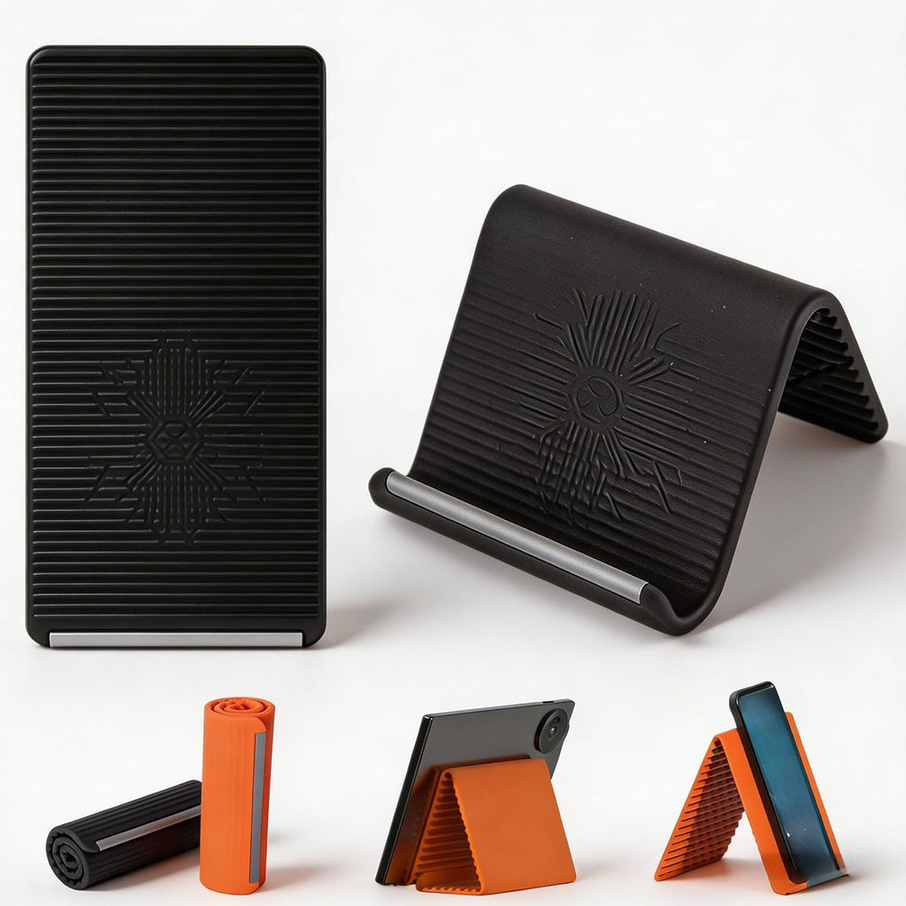 Flexible Foldable Phone & Tablet Stand  Portable Anti-Slip Desktop Mount | Rollable | Multi-Device Compatible——Free Shipping