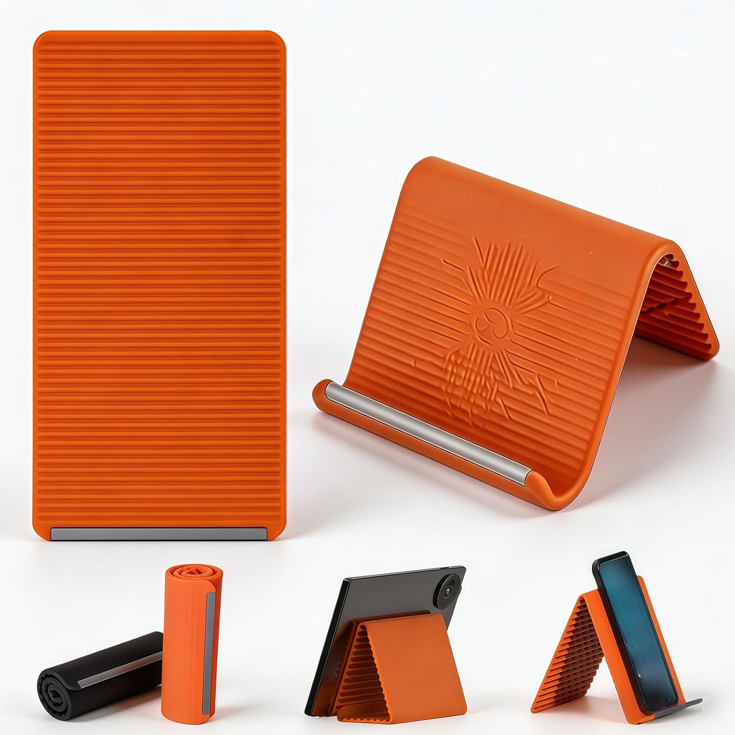 Flexible Foldable Phone & Tablet Stand  Portable Anti-Slip Desktop Mount | Rollable | Multi-Device Compatible——Free Shipping