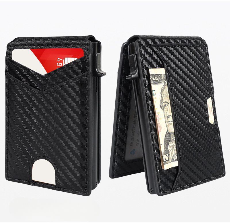 AeroGuard Men’s Minimalist Metal Wallet | RFID Blocking | Pop-Up Aluminum Card Holder——Free Shipping